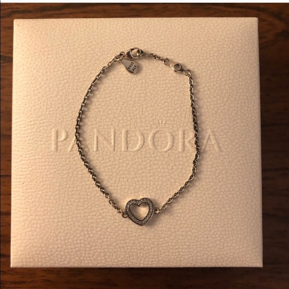 Pandora silver bracelet.
